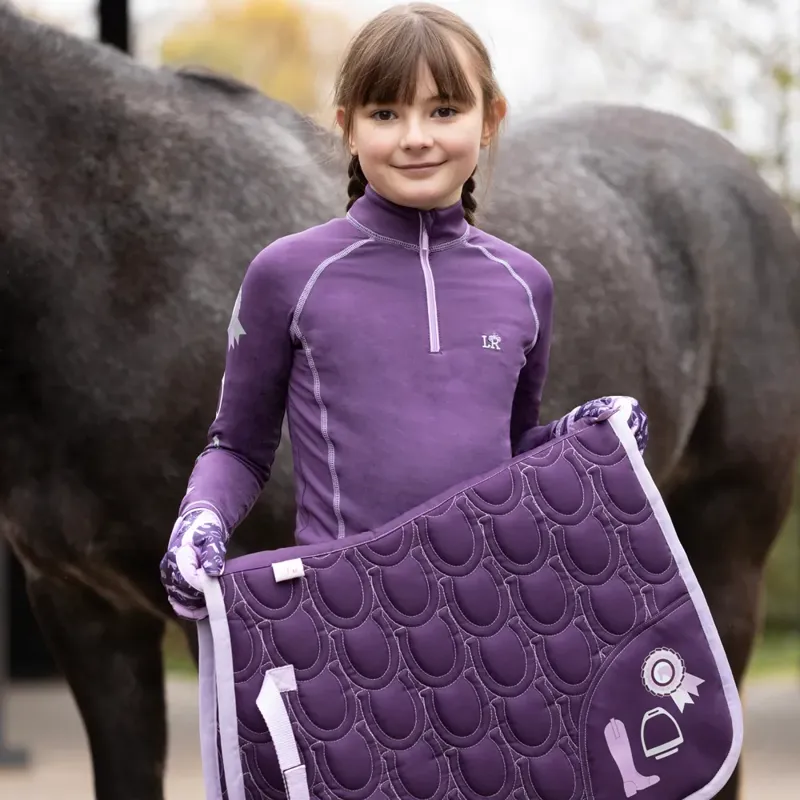 Little Rider Giddy Up Gymkhana Saddle Pad - Purple/Lilac-2