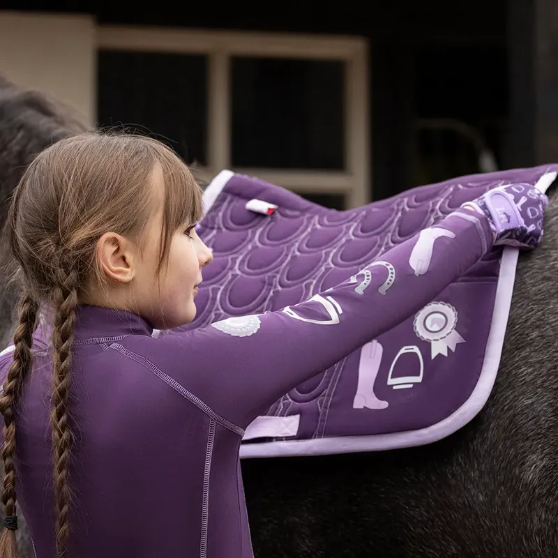 Little Rider Giddy Up Gymkhana Saddle Pad - Purple/Lilac-1