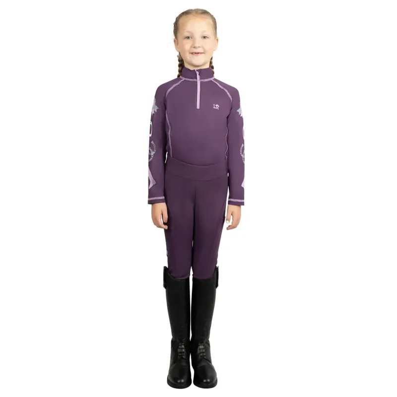 Little Rider Giddy Up Gymkhana Base Layer - Purple/Lilac-2