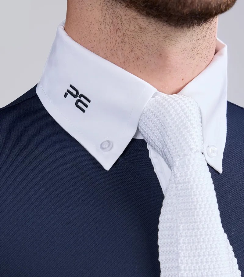 Premier Equine Men's Giulio Long Sleeve Show Shirt - Navy-3