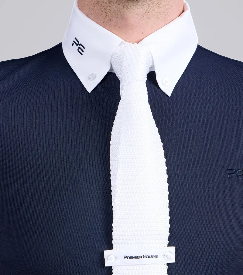 Premier Equine Men's Giulio Long Sleeve Show Shirt - Navy-4