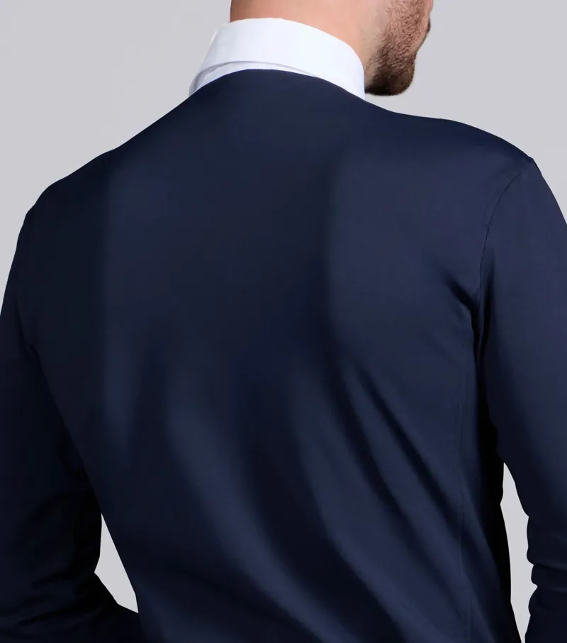 Premier Equine Men's Giulio Long Sleeve Show Shirt - Navy-2