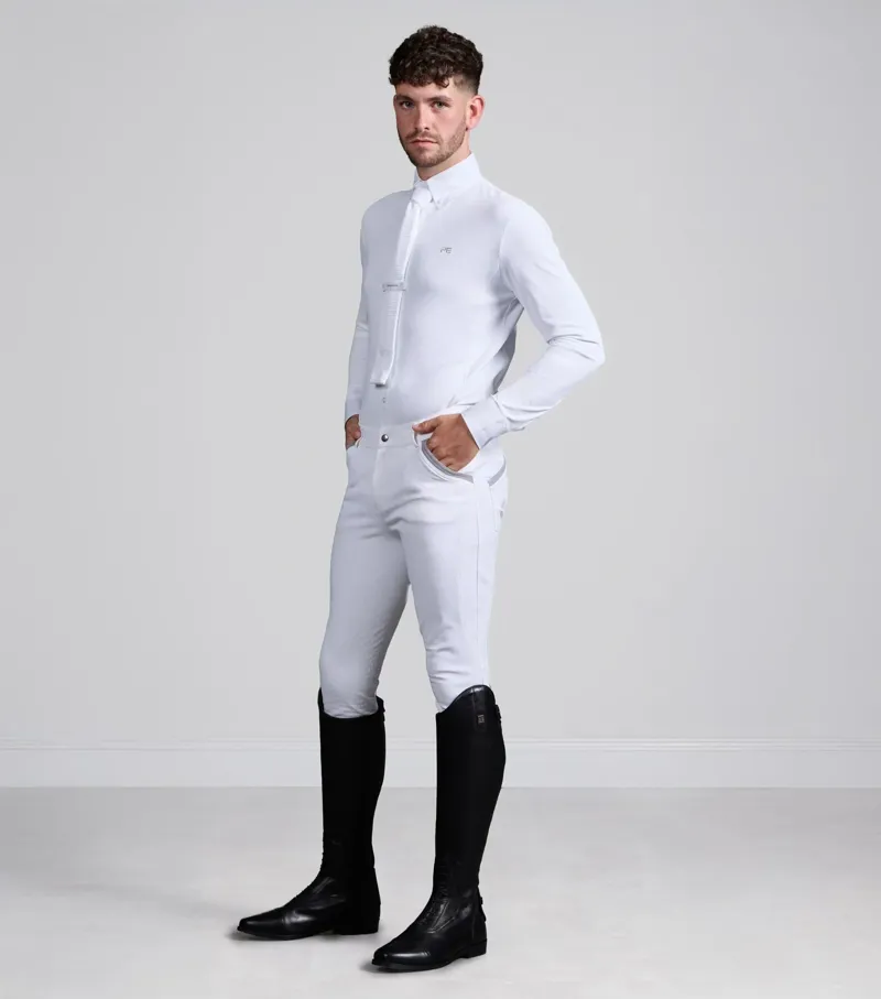 Premier Equine Men's Giulio Long Sleeve Show Shirt - White-1