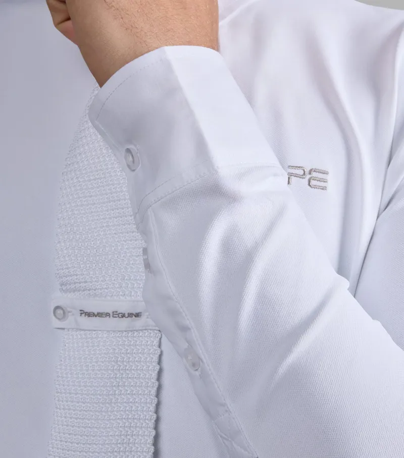 Premier Equine Men's Giulio Long Sleeve Show Shirt - White-4