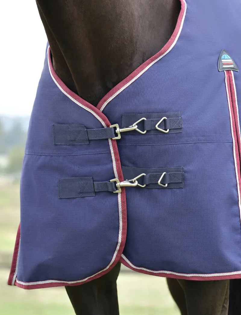WeatherBeeta ComFiTec 220g Essential Turnout Rug - Navy/Burgundy -2