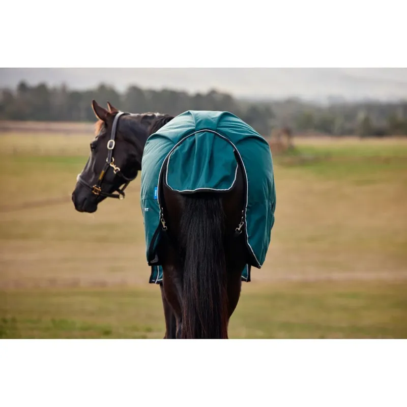 WeatherBeeta ComFiTec Classic 220g Turnout Rug - Forest Green/Black -5