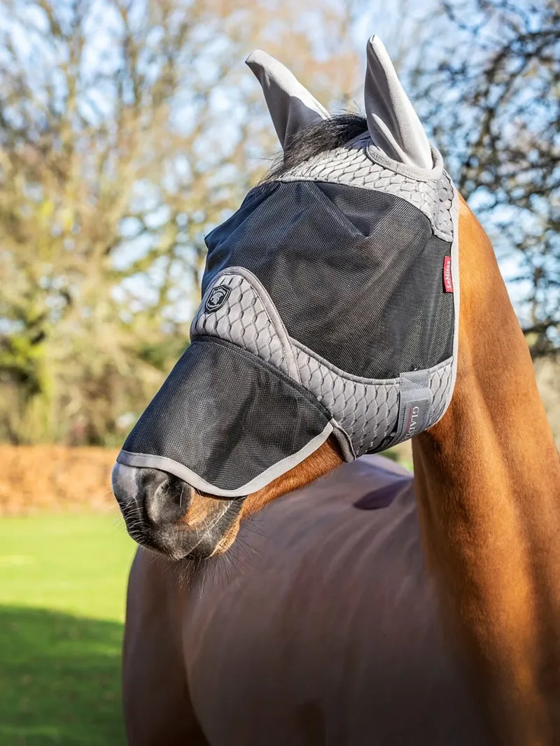 LeMieux Gladiator Full Fly Mask - Grey