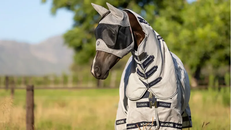 LeMieux Gladiator Half Fly Mask - Grey-2