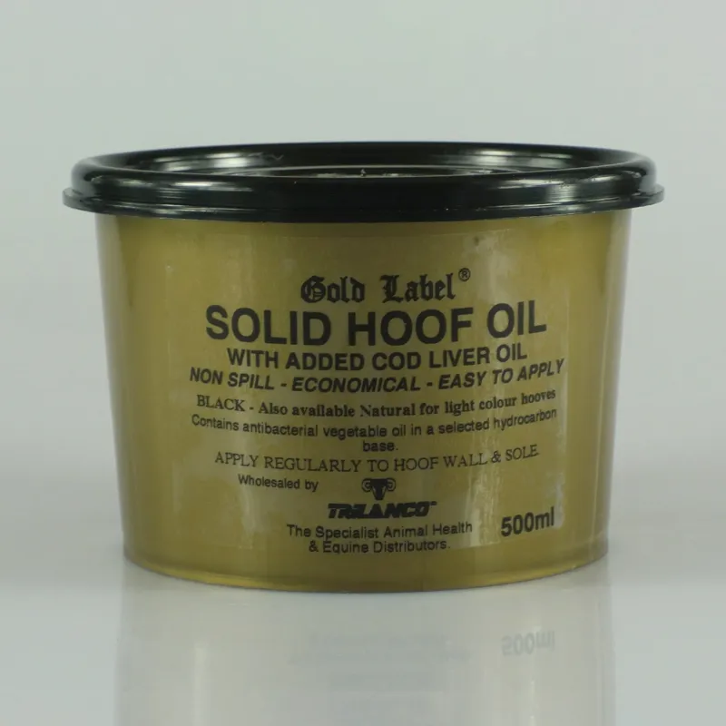 Gold Label Solid Hoof Oil - Black 500 ml