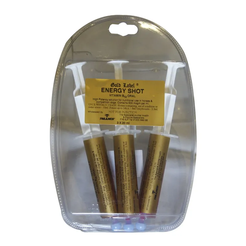 Gold Label Energy Shot - 3 X 20ml Syringe 