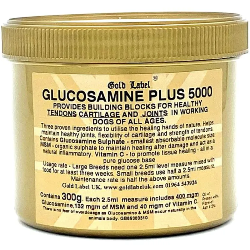 Gold Label Canine Glucosamine Plus 5000 - 300 g