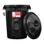 Red Gorilla 30L Storage Bin with Clip Lid - Black