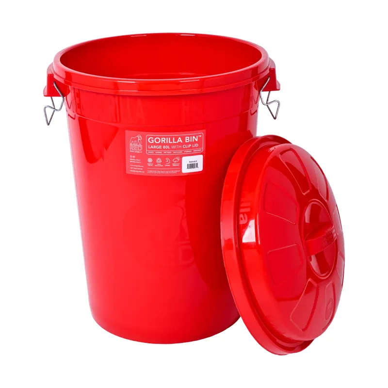 Red Gorilla 30L Storage Bin with Clip Lid - Red