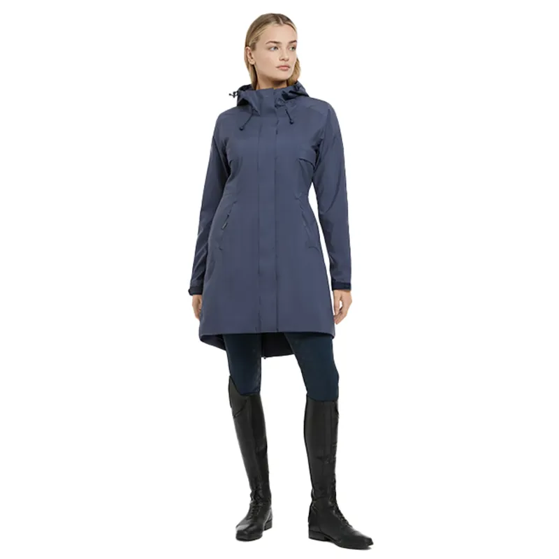 LeMieux Grace Long Waterproof Ladies Jacket - Dusk Blue-3