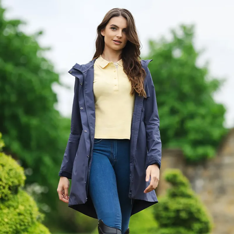 LeMieux Grace Long Waterproof Ladies Jacket - Dusk Blue-8