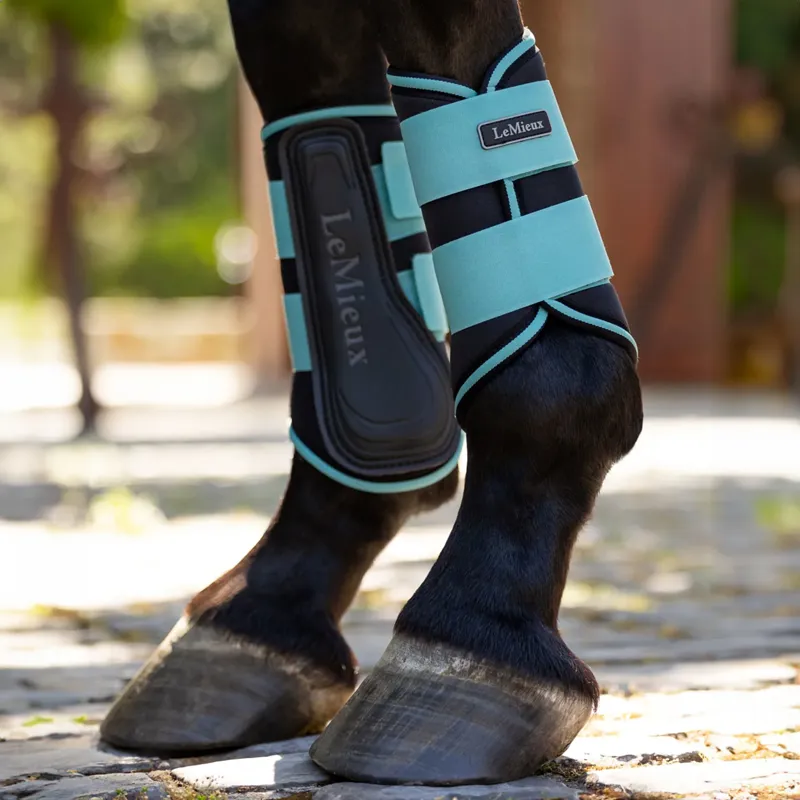 LeMieux Grafter Brushing Boots - Lagoon-3