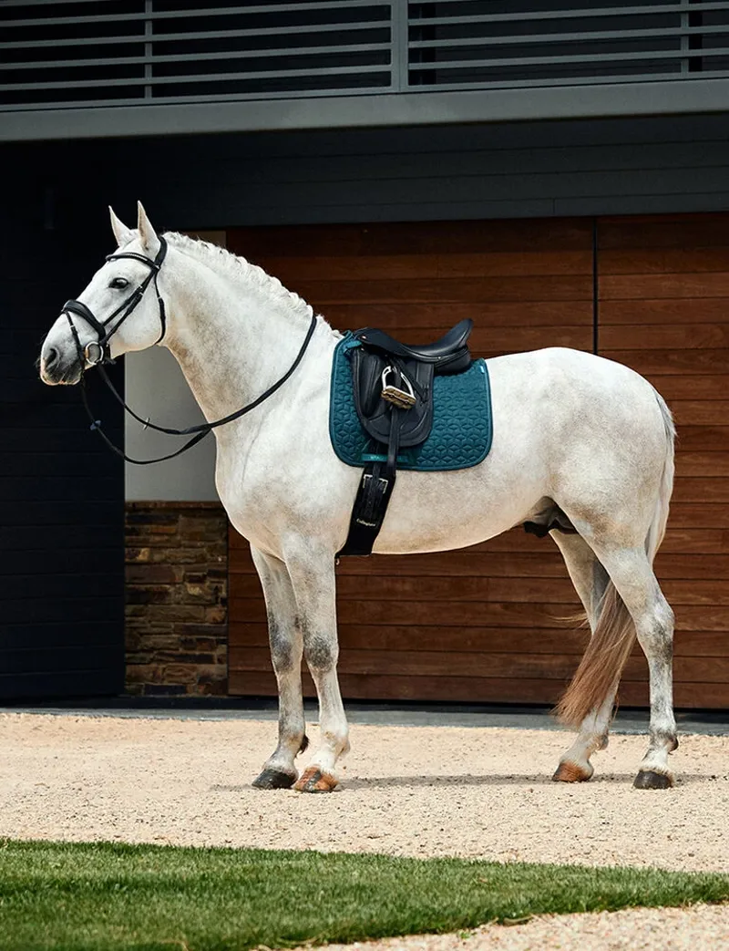 WeatherBeeta Suede Elite Air-Tec Dressage Saddle Pad - Forest Green-1