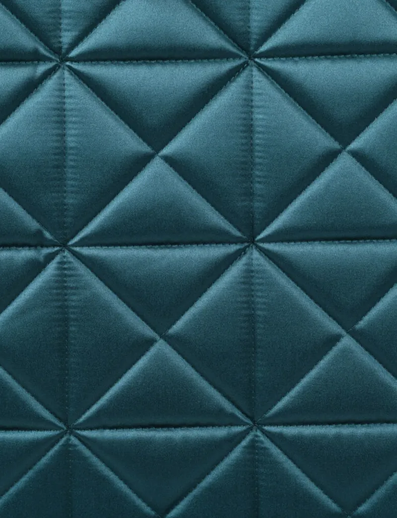 WeatherBeeta Satin Luxe Air-Tec Quilted Dressage Saddle Pad - Forest Green-2