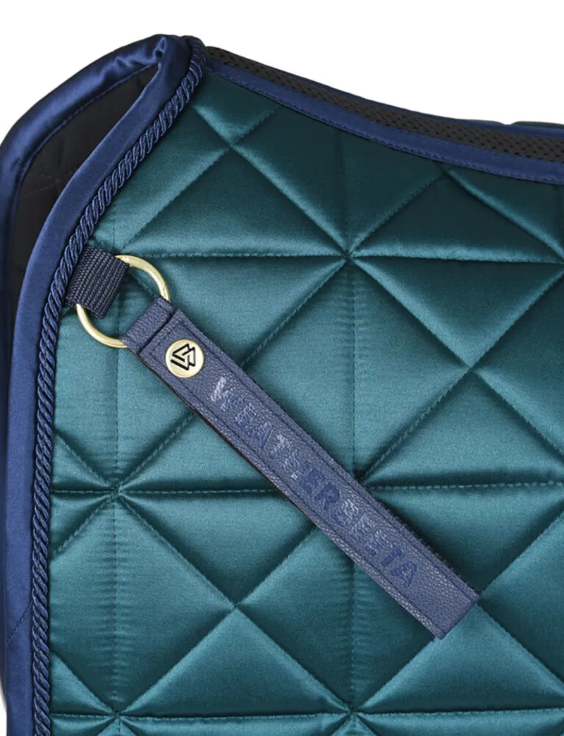 WeatherBeeta Satin Luxe Air-Tec Quilted Dressage Saddle Pad - Forest Green-3