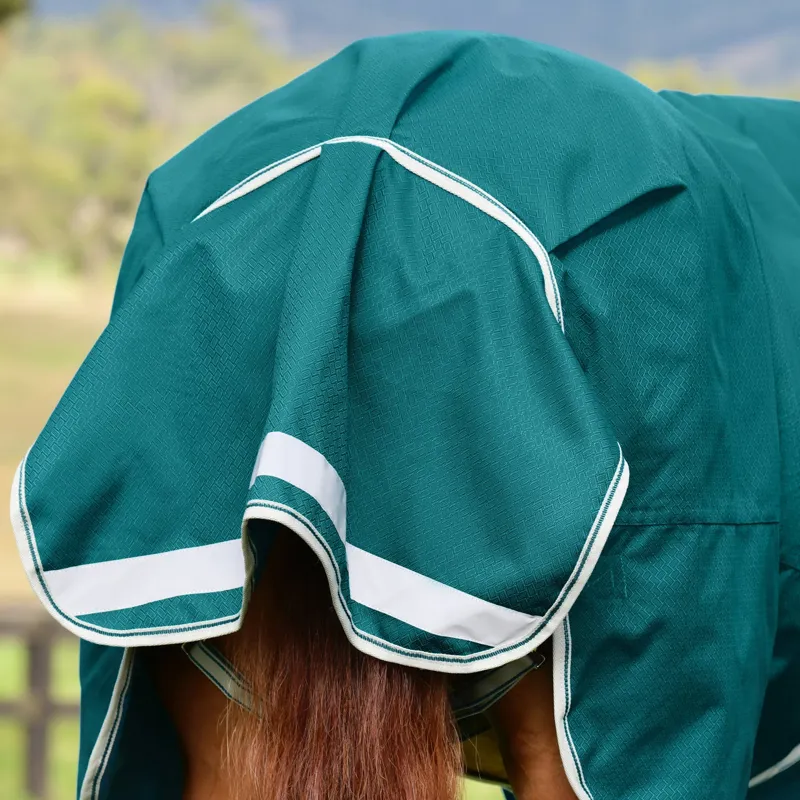 WeatherBeeta ComFiTec Plus Dynamic II 0g Detach-A-Neck Turnout Rug - Teal Green-4