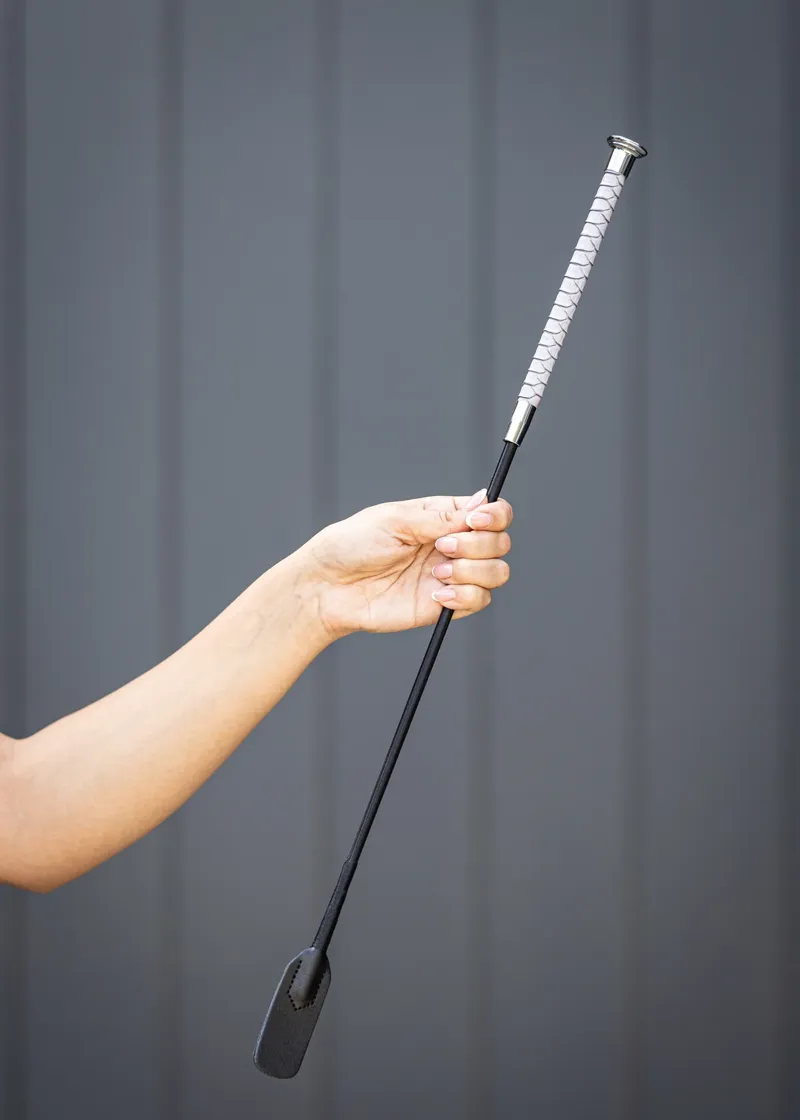 Woof Wear Reptile Riding Whip - Grey/Silver 60cm-1
