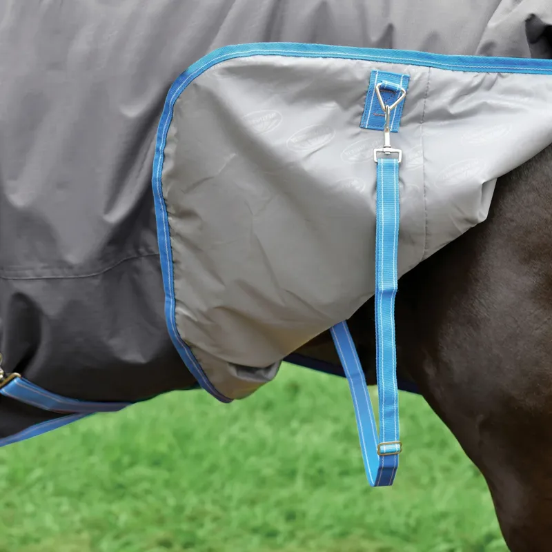 WeatherBeeta ComFiTec Classic Combo Neck 50g Turnout Rug - Grey/Bright Blue-4