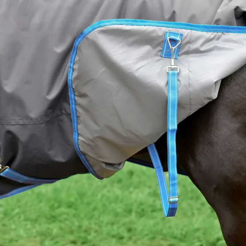 WeatherBeeta ComFiTec Classic 50g Standard Neck Turnout Rug - Grey/Bright Blue-4