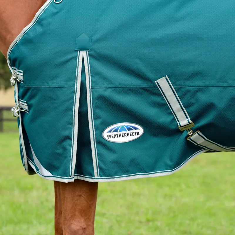 WeatherBeeta ComFiTec Plus Dynamic II 0g Detach-A-Neck Turnout Rug - Teal Green-3