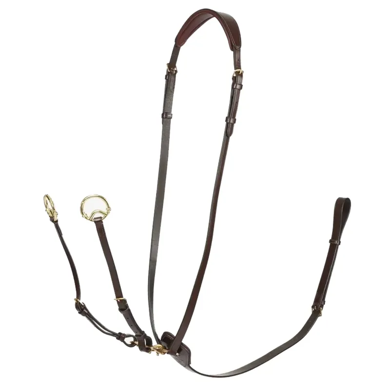 LeMieux Kudos Running Martingale - Havana/Brass