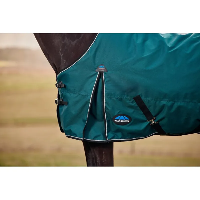 WeatherBeeta ComFiTec Classic 220g Turnout Rug - Forest Green/Black -3