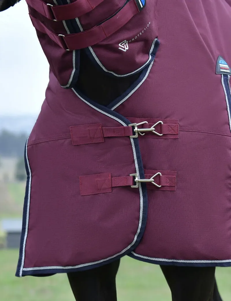 WeatherBeeta ComFiTec 360g Essential Turnout Combo Rug - Burgundy/Navy -3