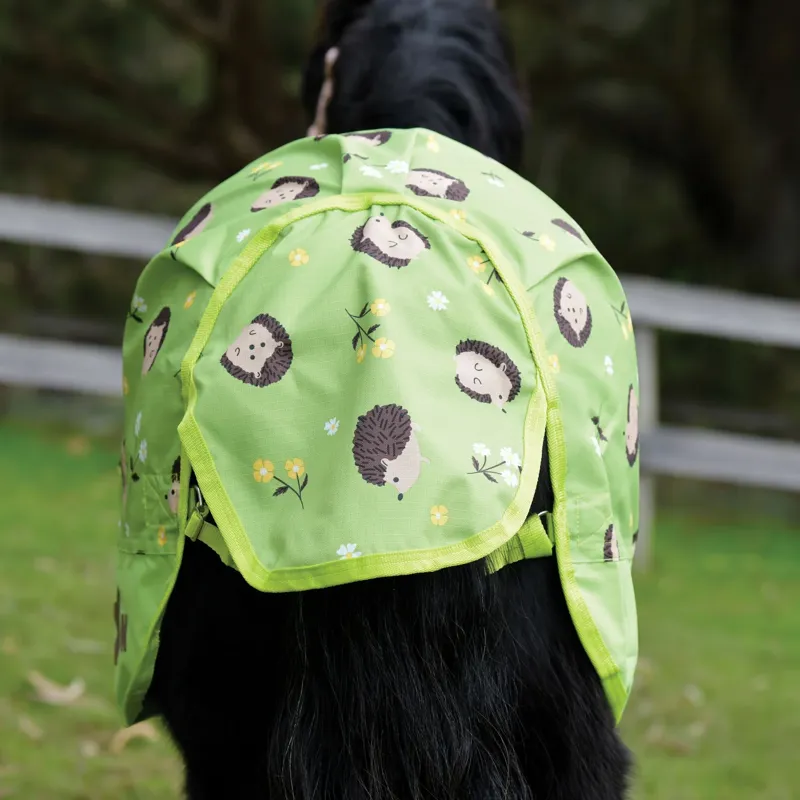 Saxon 600D Pony Standard Neck 0g Turnout Rug - Hedgehogs/Flowers Print-5