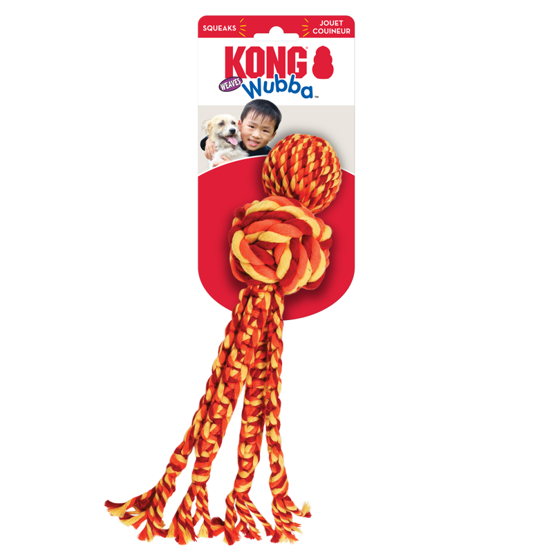 KONG Wubba Weaves With Rope 