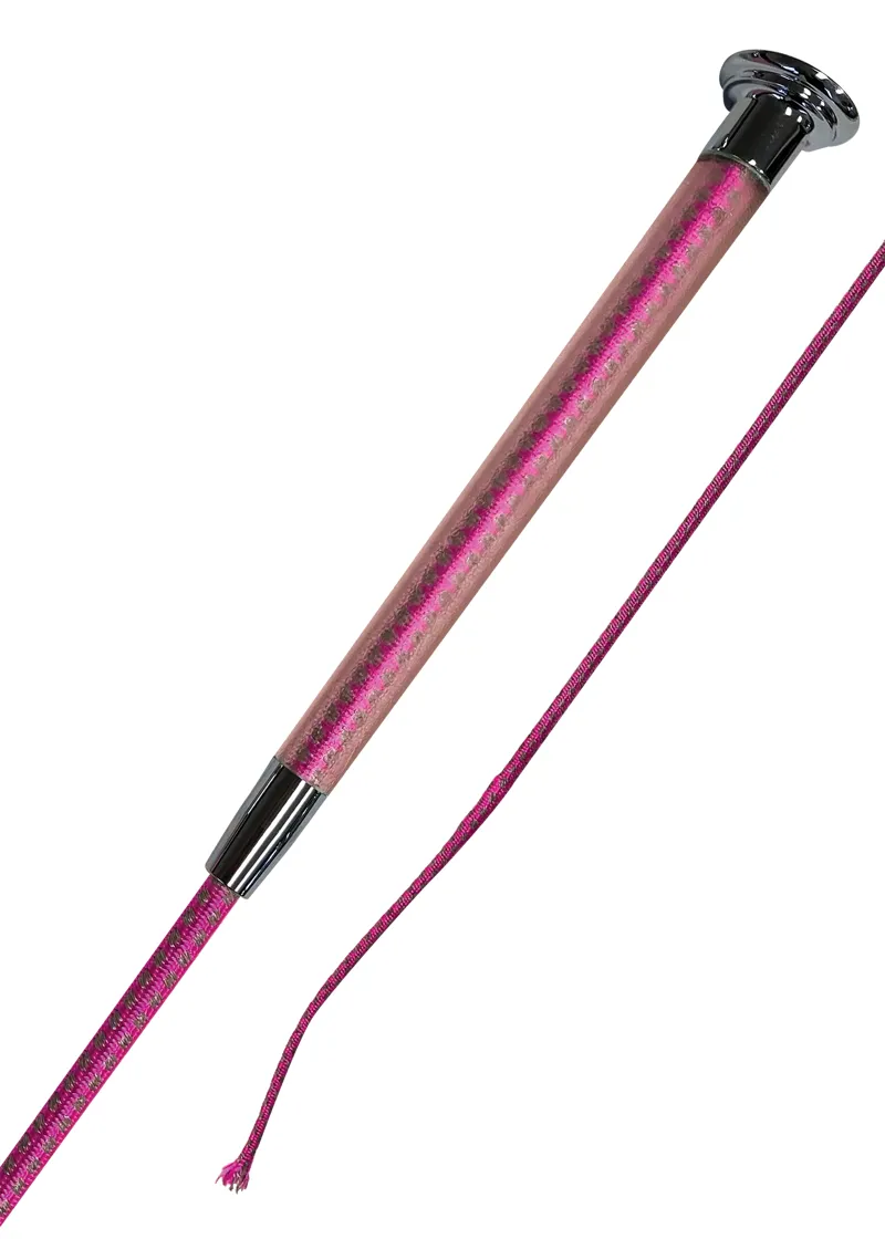 Woof Wear Hi Vis Riding Whip - Hi Vis Pink 110cm