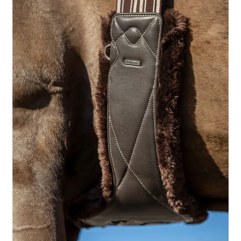 LeMieux Arika Simuwool Contoured Long Girth - Brown-2