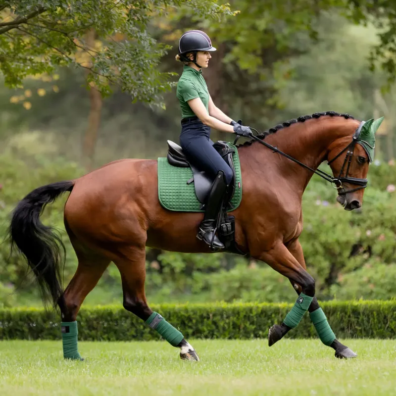 LeMieux Mia Mesh Short Sleeve Base Layer - Hunter Green-2