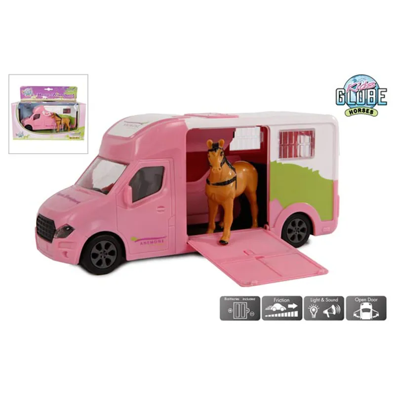 Kids Globe Horsebox Toy - Pink
