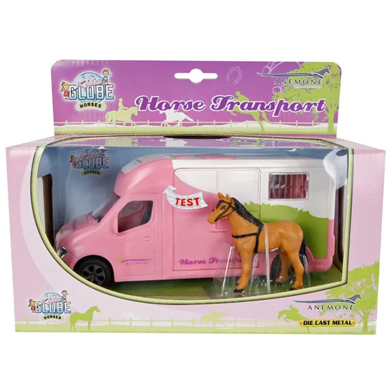 Kids Globe Horsebox Toy - Pink-2