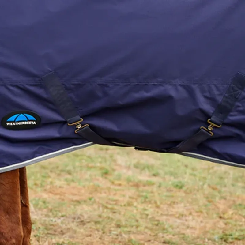 WeatherBeeta ComFiTec Tyro 50g Turnout Combo Neck Rug - Navy/Charcoal-2