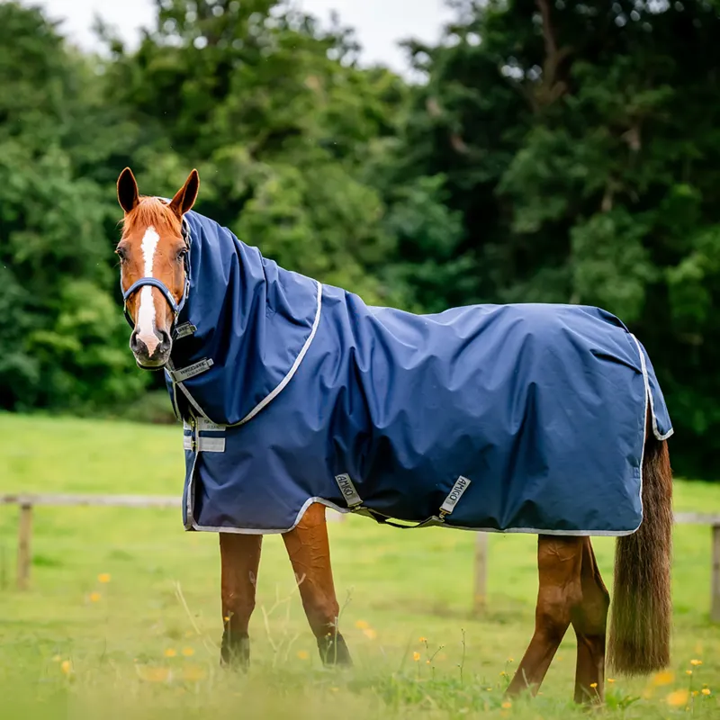 Horseware Amigo Ripstop 900D Plus 100g Turnout Rug - Navy/Titanium Grey-5