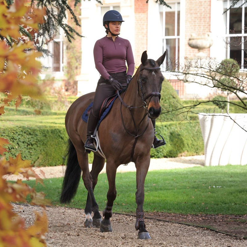 Shires Aubrion Equestrian Winter Long Sleeve Base Layer - Thistle 