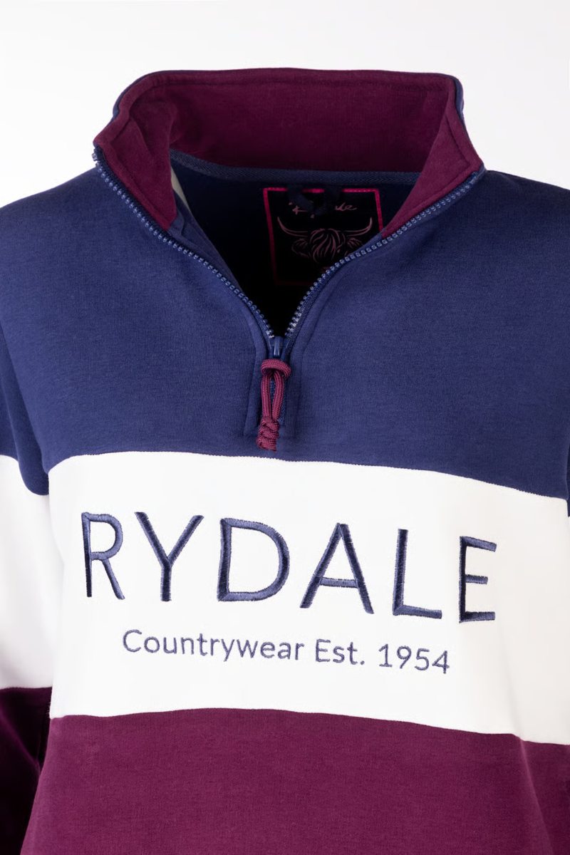 Rydale Ladies Byland Sweatshirt - Rydale Berry/White/Denim-7