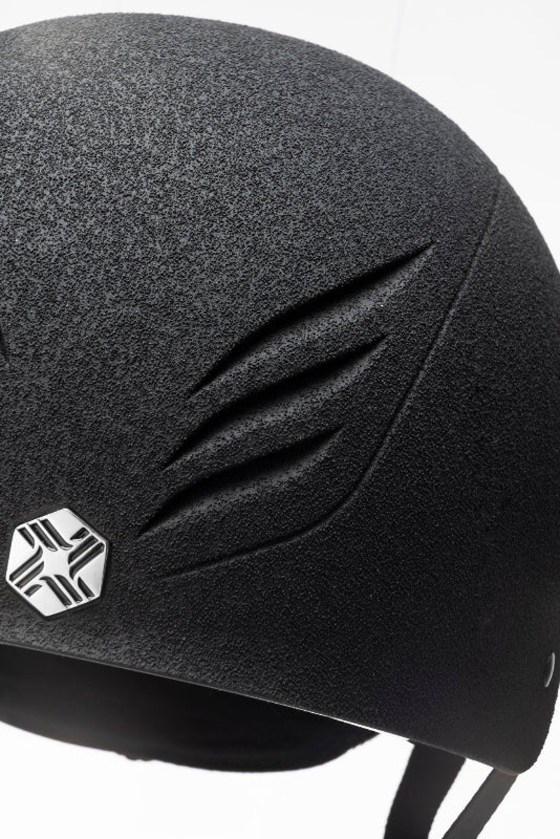 Charles Owen Phoenix Riding Hat - Black/Chrome-3