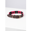 Rydale Polo Belt Dog Collar - Brown/Black/Bonbon