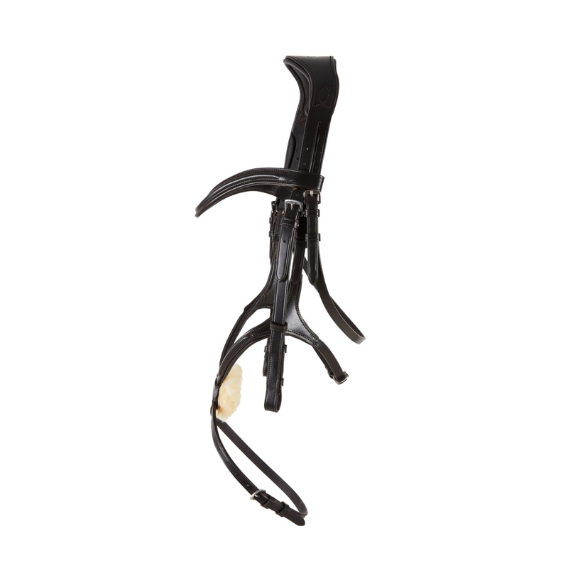Cameo ComfortPro Grackle Bridle with Rubber Grip Reins - Dark Brown