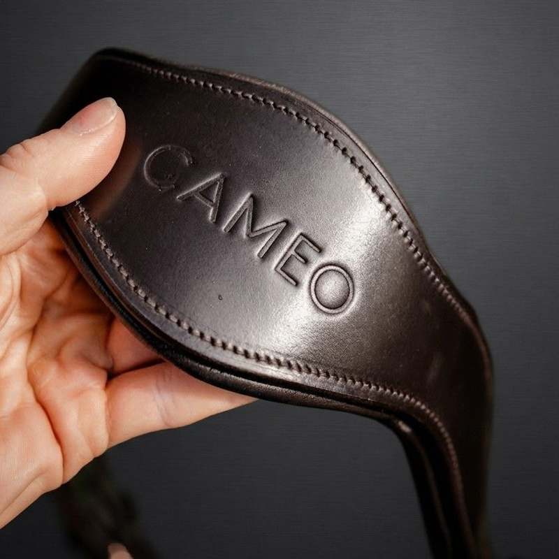 Cameo ComfortPro Show Bridle with Inside Grip Reins - Dark Brown-2