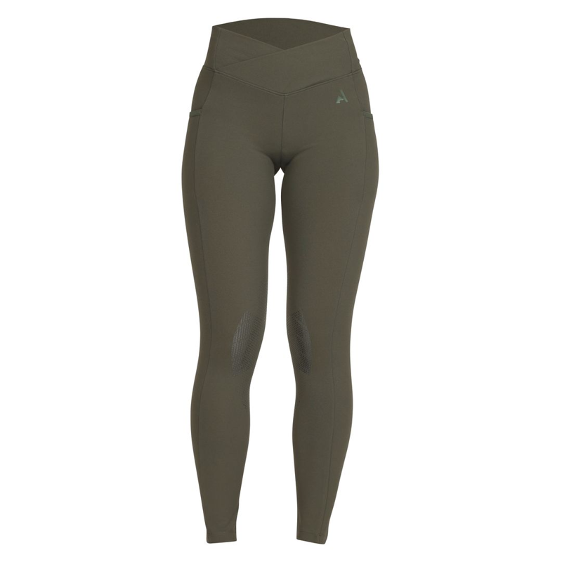 Shires Aubrion React Crossover Riding Tight - Khaki