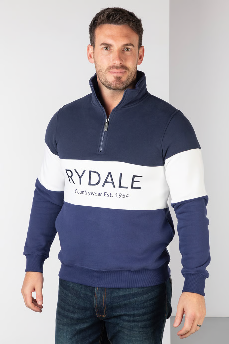 Rydale Men's Byland Sweatshirt - Rydale Navy/White/Denim-3