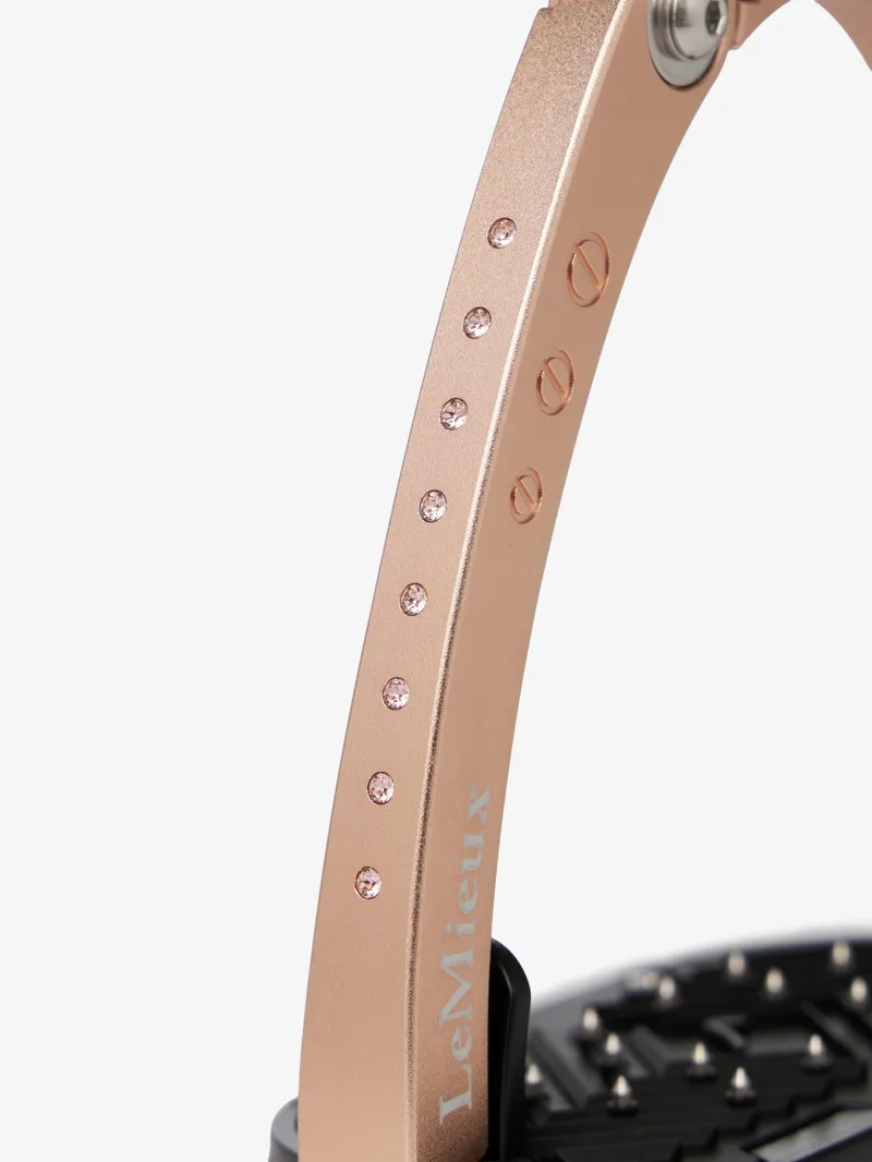 LeMieux Brilliance Vector Balance Stirrups - Rose Gold-2