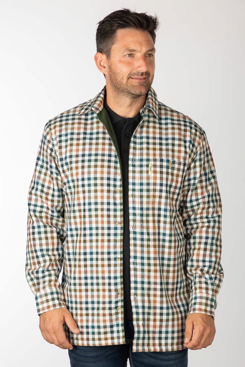 Rydale Men's Fleece Lined Shirt - Harvest Dark Check